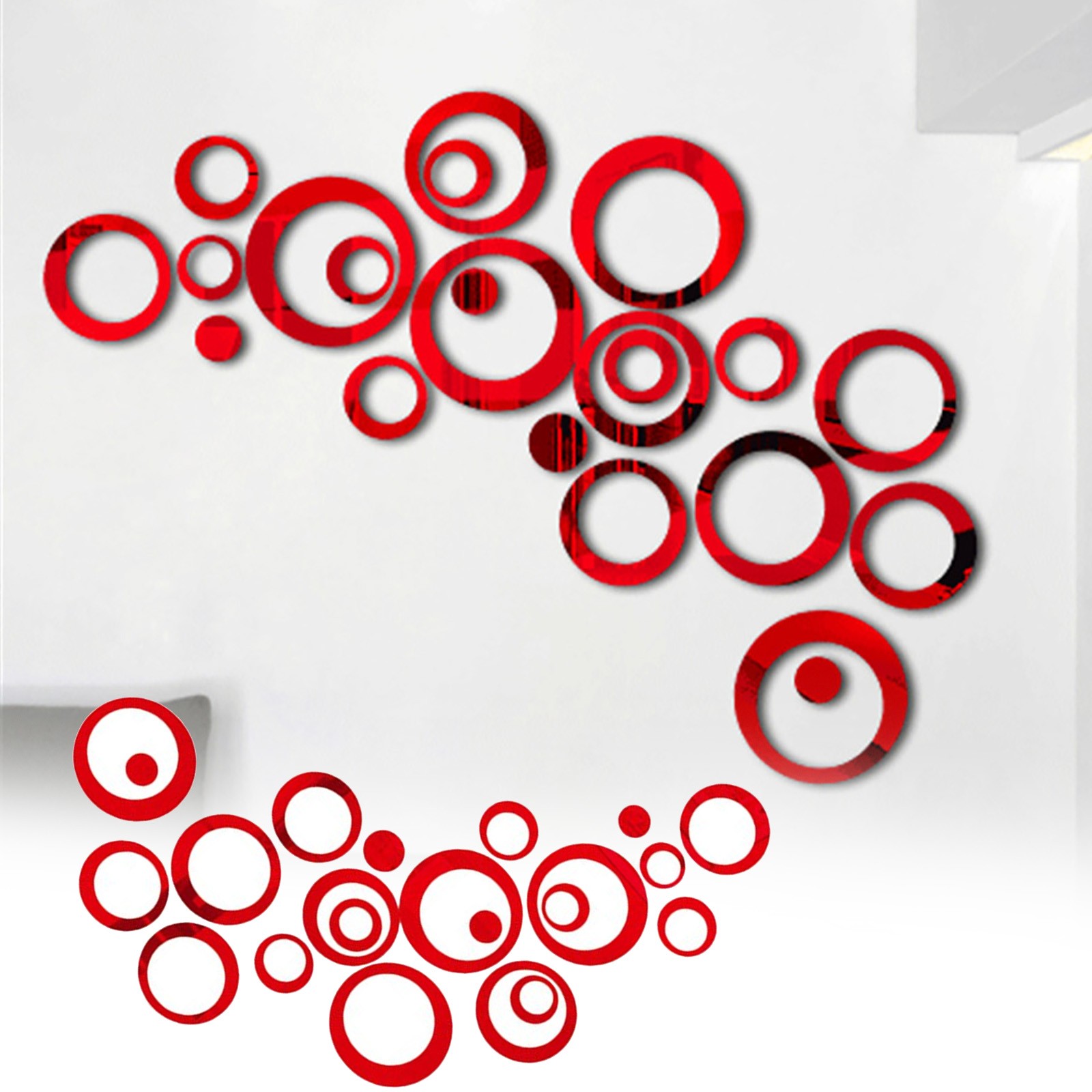 thumbnail image 2 of Adhesivos Decorativos Para Paredes Adhesivos Decorativos Diy Para El Hogar Salón Dormitorio Baño Rojo, 2 of 4